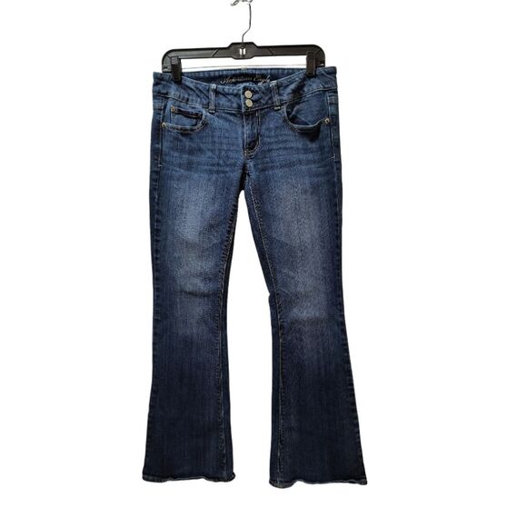 American Eagle Jeans Women’s 6 Short Blue Artist Flare Stretch Denim 31x29 - Picture 1 of 5